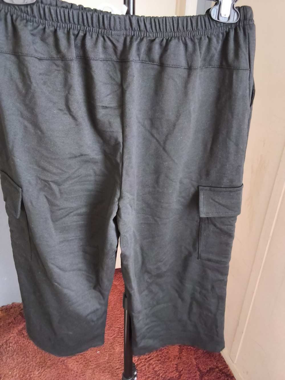 KIDS Black Cargo Sweatpants - Elastic Waist